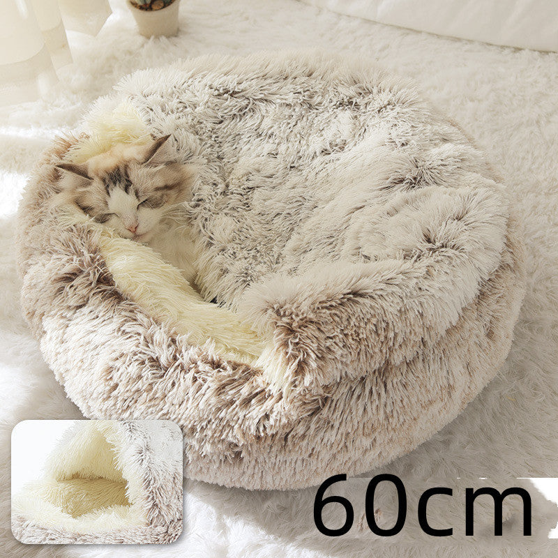 Cama 2 en 1 Redonda de Peluche
