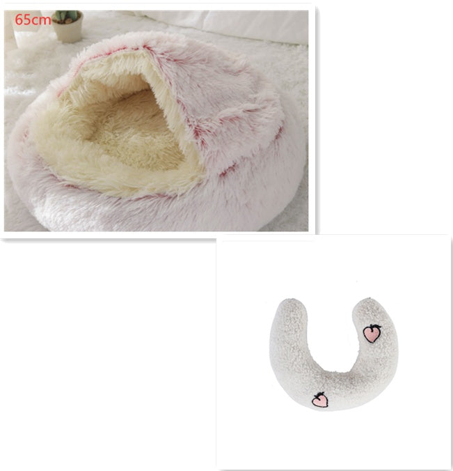 Cama 2 en 1 Redonda de Peluche