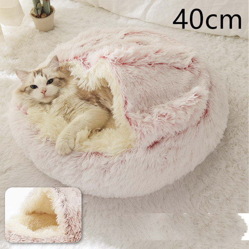 Cama 2 en 1 Redonda de Peluche