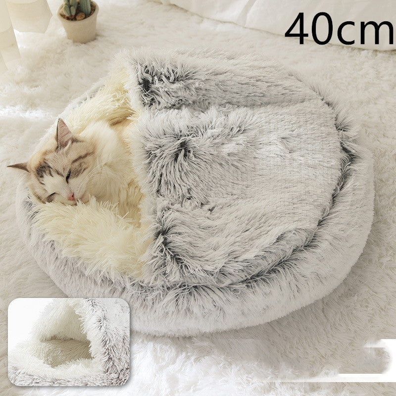 Cama 2 en 1 Redonda de Peluche