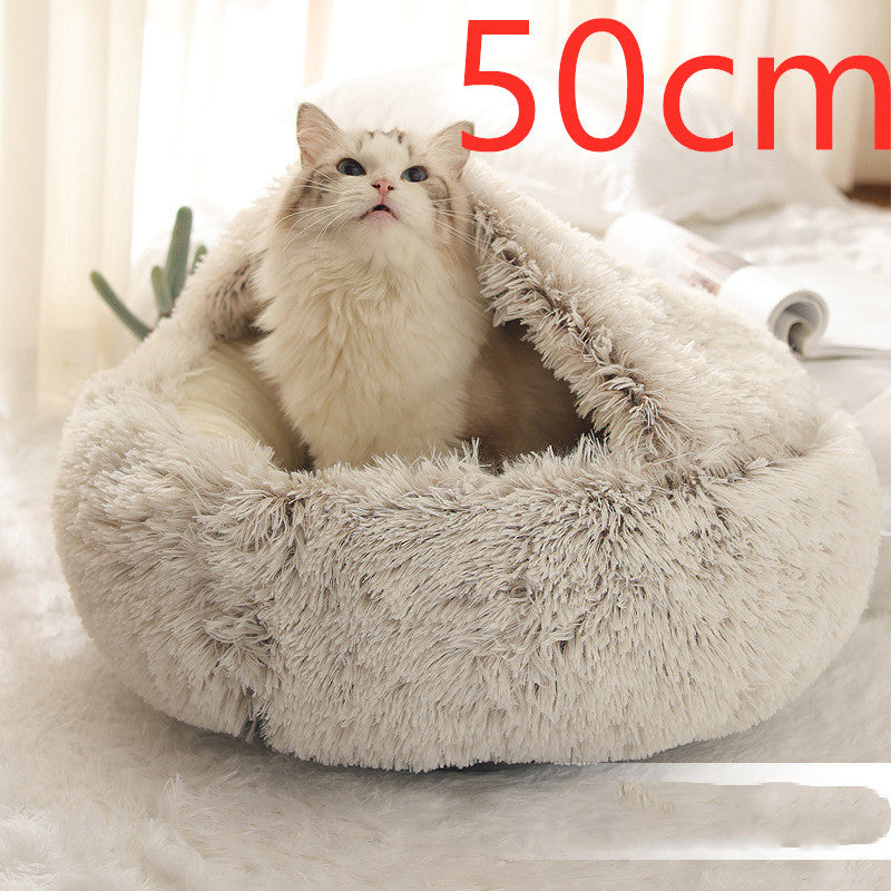 Cama 2 en 1 Redonda de Peluche