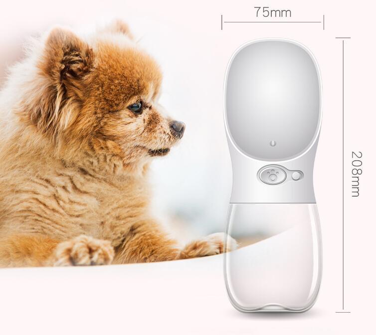 Botella de Agua Portátil para Mascotas con Copa Integrada