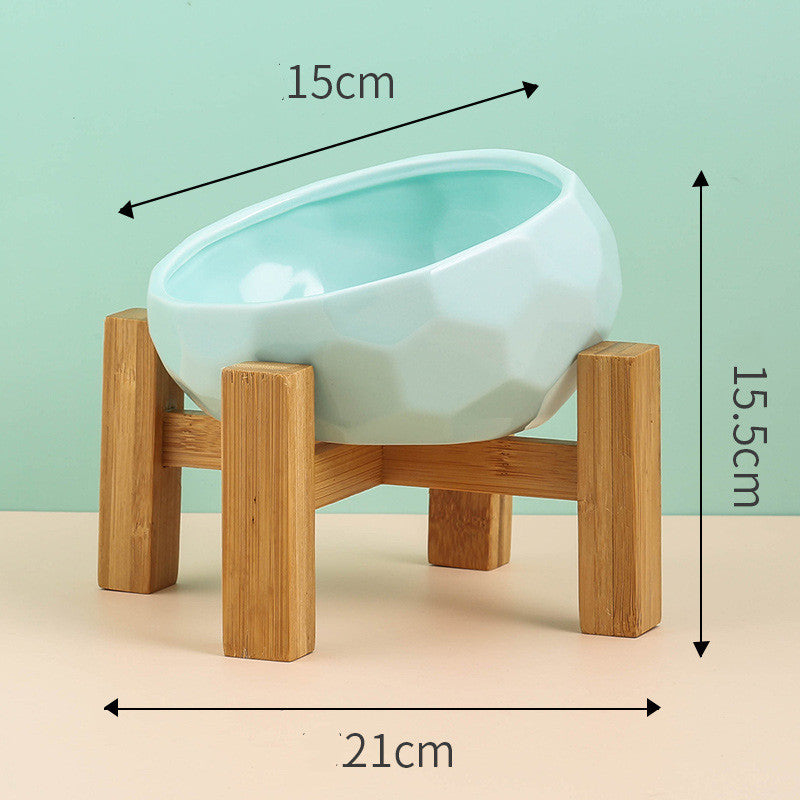 Cuenco de Cerámica con Boca Inclinada - Ergonómico para Mascotas