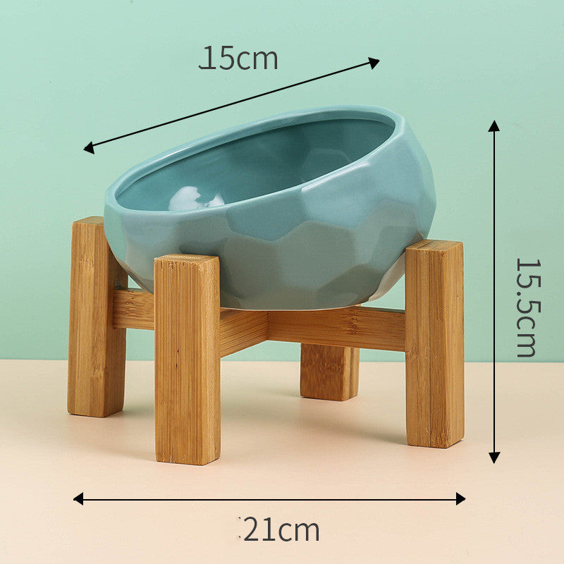Cuenco de Cerámica con Boca Inclinada - Ergonómico para Mascotas