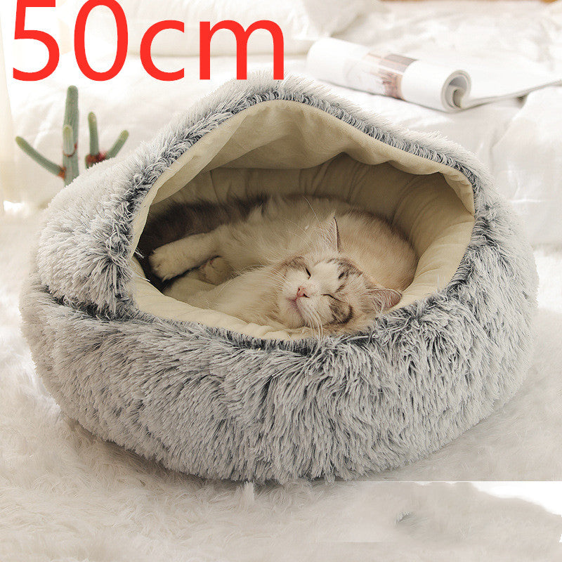Cama 2 en 1 Redonda de Peluche