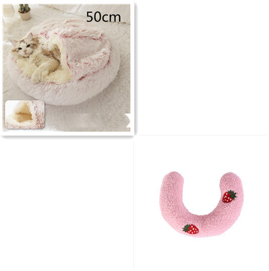 Cama 2 en 1 Redonda de Peluche