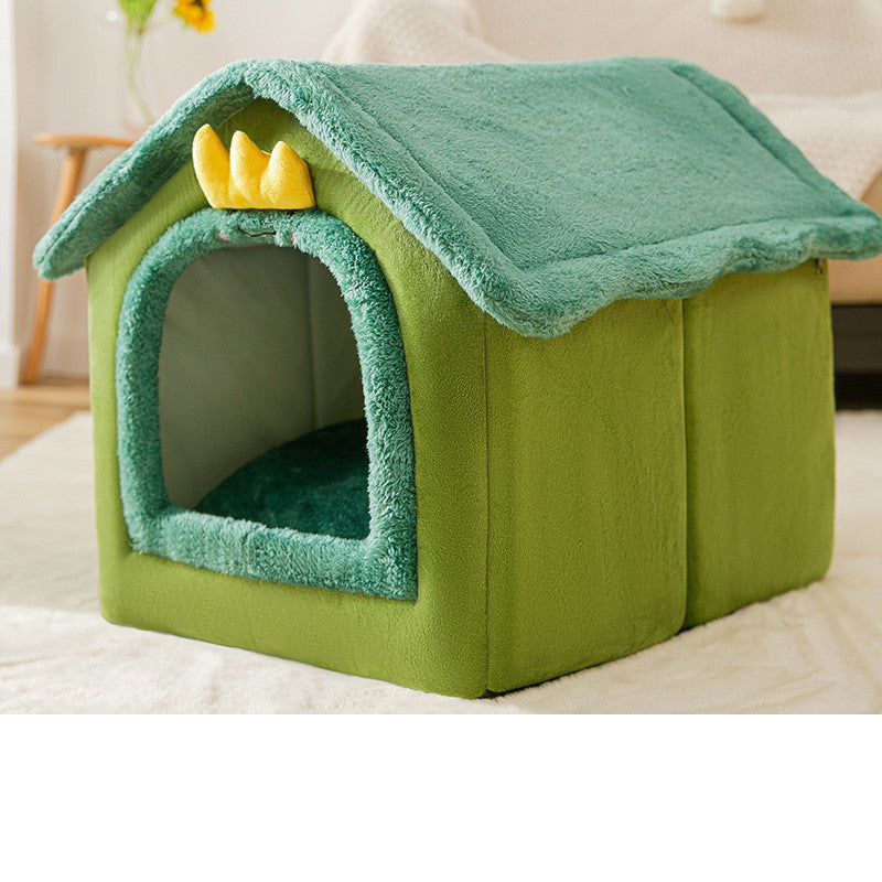 Casa Plegable para Mascotas - Villa de Invierno Cálida Desmontable