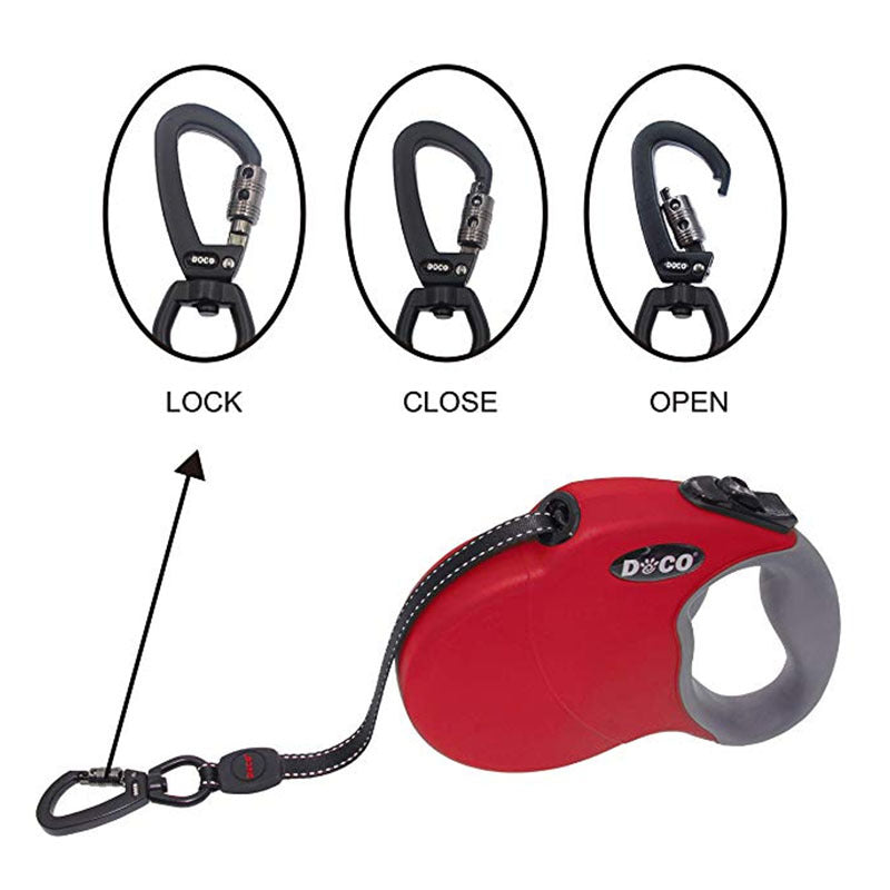 Correa Retráctil Automática para Perros - Sistema de Frenado