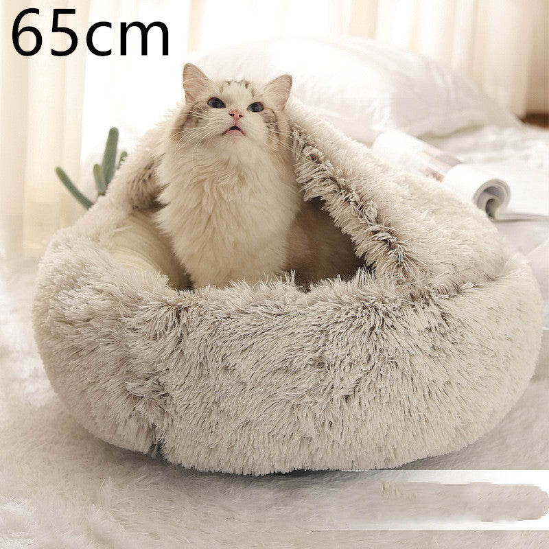 Cama 2 en 1 Redonda de Peluche