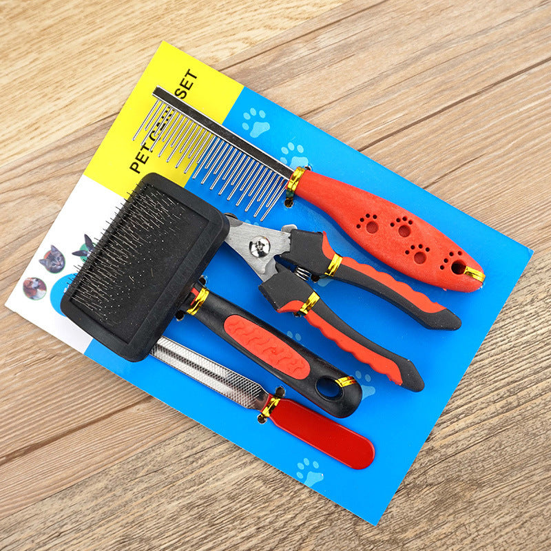 Kit Aseo Completo para Perros - 4 Piezas Profesional