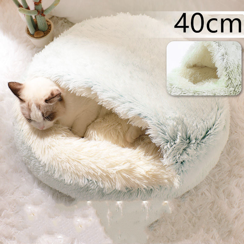 Cama 2 en 1 Redonda de Peluche