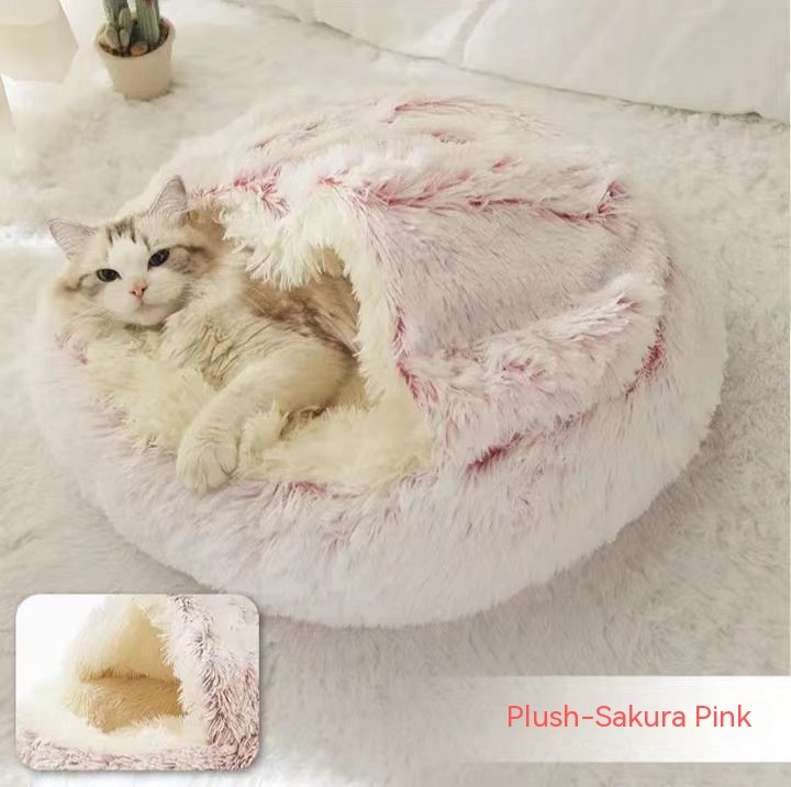 Cama 2 en 1 Redonda de Peluche