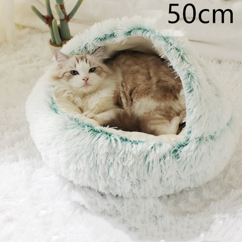 Cama 2 en 1 Redonda de Peluche