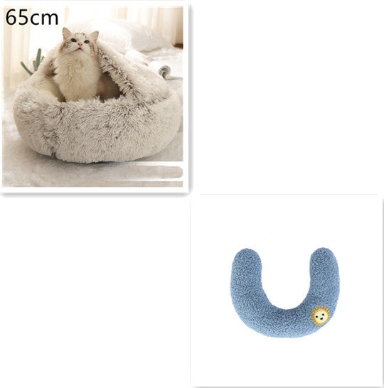 Cama 2 en 1 Redonda de Peluche