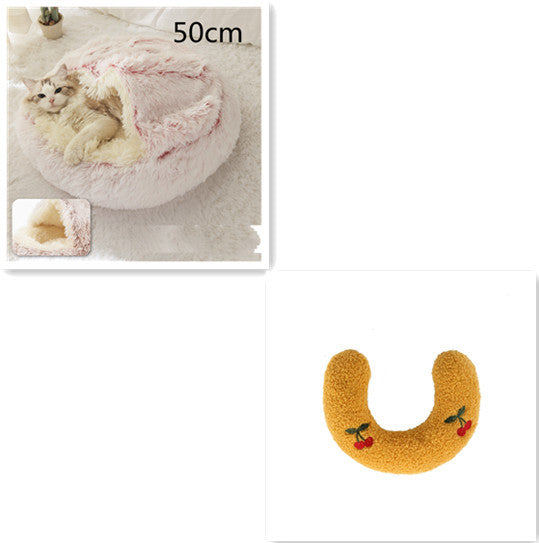 Cama 2 en 1 Redonda de Peluche