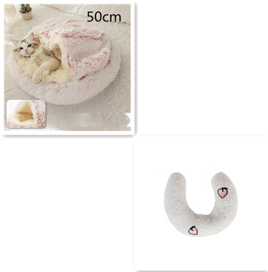 Cama 2 en 1 Redonda de Peluche