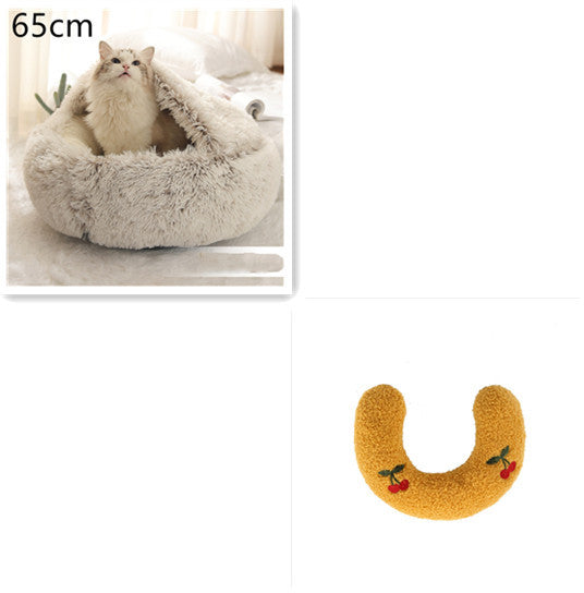 Cama 2 en 1 Redonda de Peluche