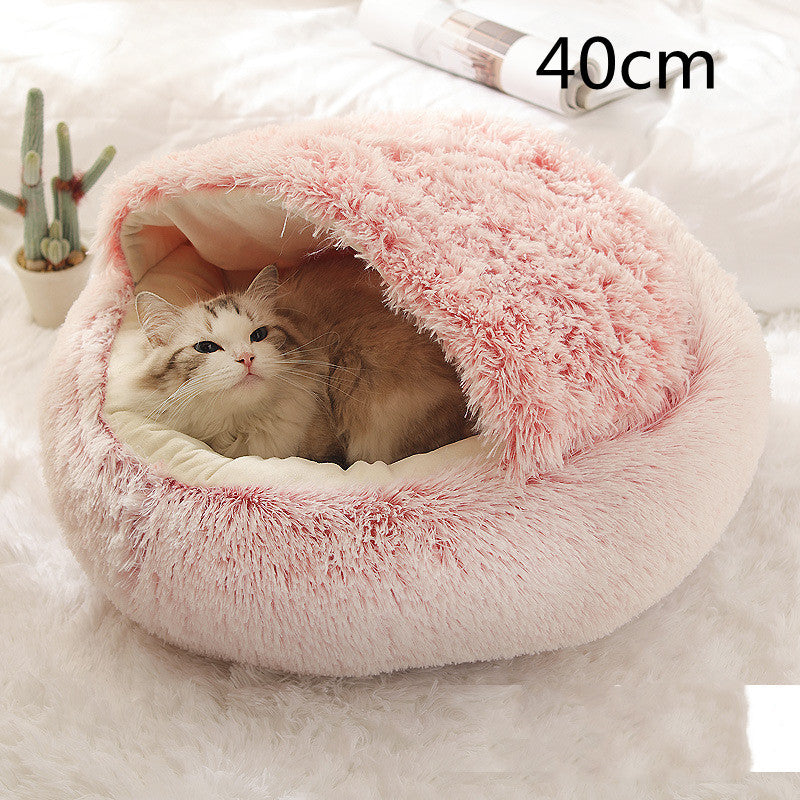 Cama 2 en 1 Redonda de Peluche