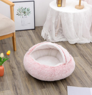Cama 2 en 1 Redonda de Peluche