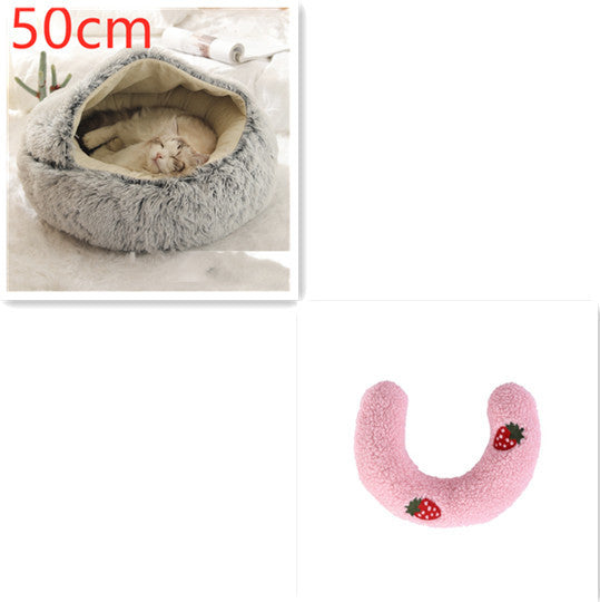 Cama 2 en 1 Redonda de Peluche