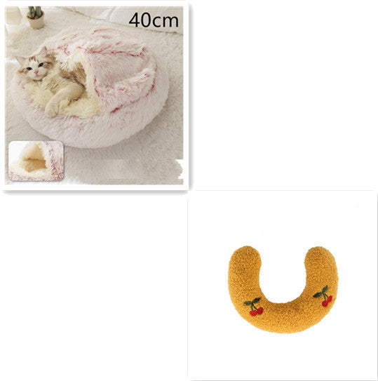 Cama 2 en 1 Redonda de Peluche