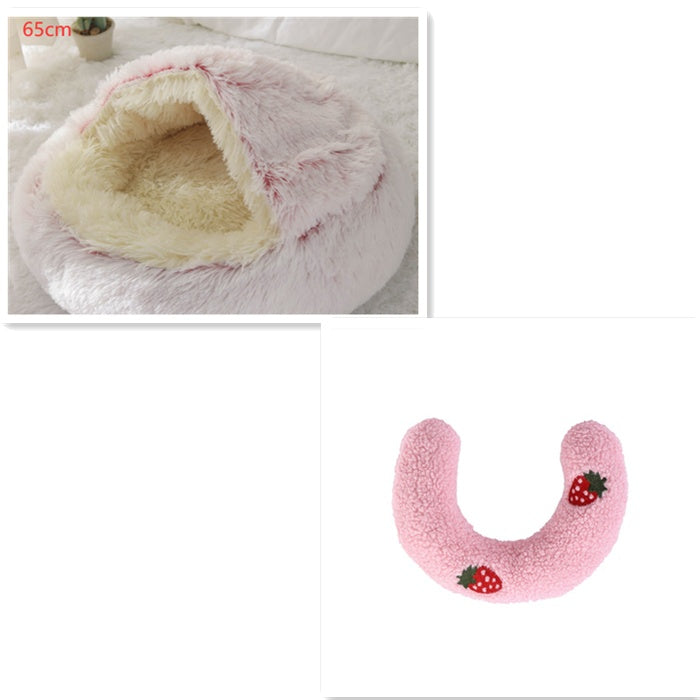 Cama 2 en 1 Redonda de Peluche