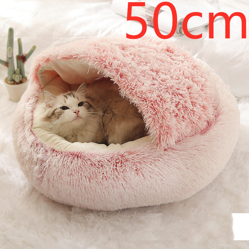 Cama 2 en 1 Redonda de Peluche