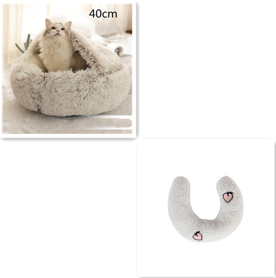 Cama 2 en 1 Redonda de Peluche