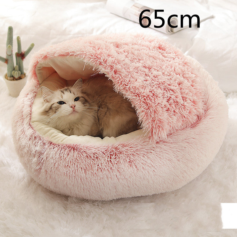 Cama 2 en 1 Redonda de Peluche