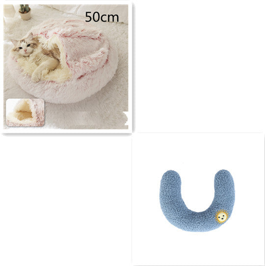 Cama 2 en 1 Redonda de Peluche