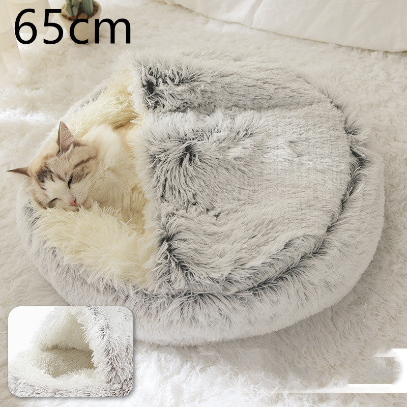Cama 2 en 1 Redonda de Peluche