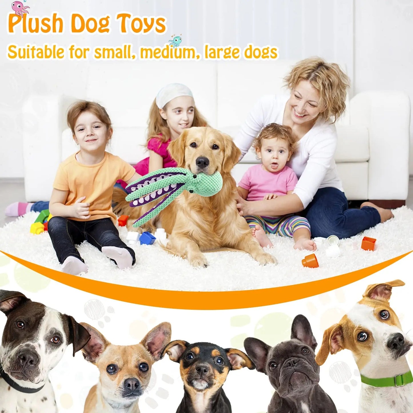 Juguete de Peluche Pulpo con Sonido