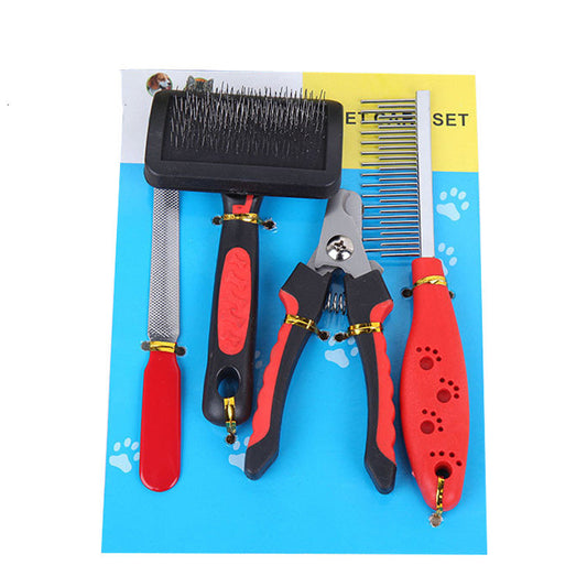 Kit Aseo Completo para Perros - 4 Piezas Profesional
