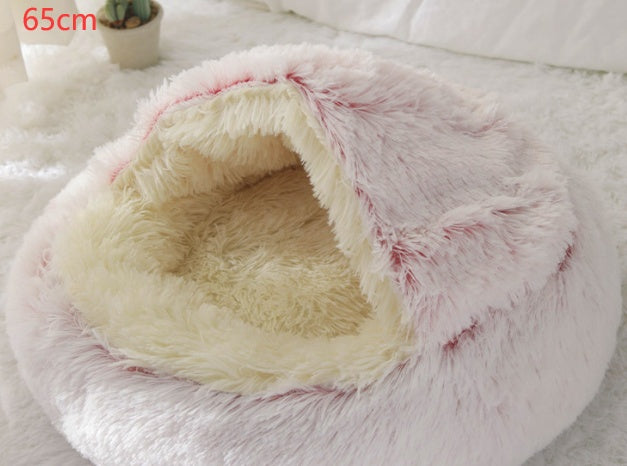 Cama 2 en 1 Redonda de Peluche