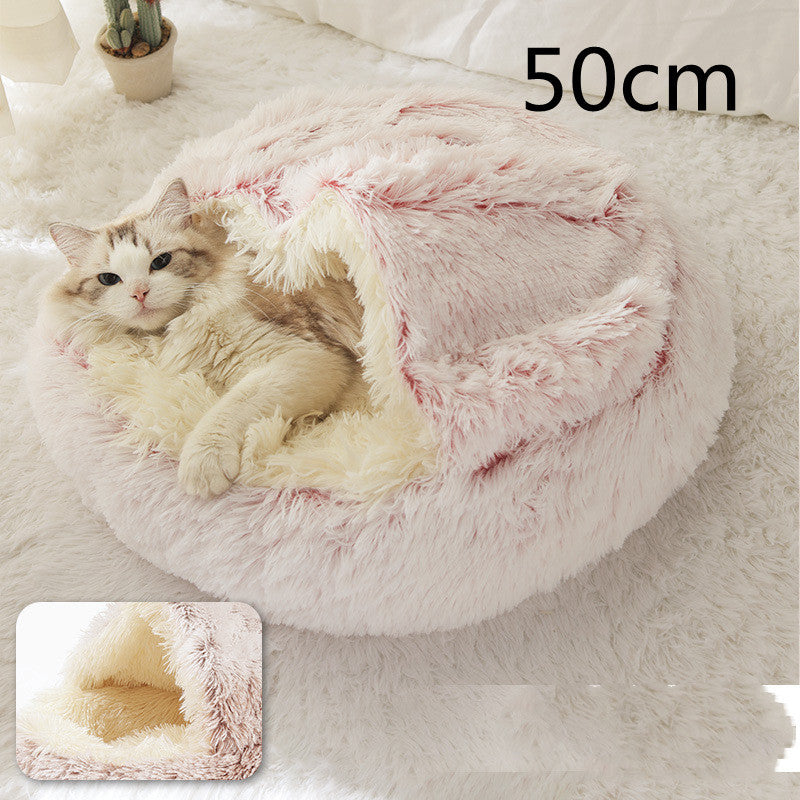 Cama 2 en 1 Redonda de Peluche