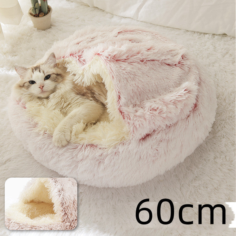 Cama 2 en 1 Redonda de Peluche