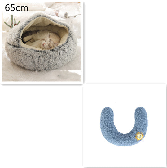 Cama 2 en 1 Redonda de Peluche
