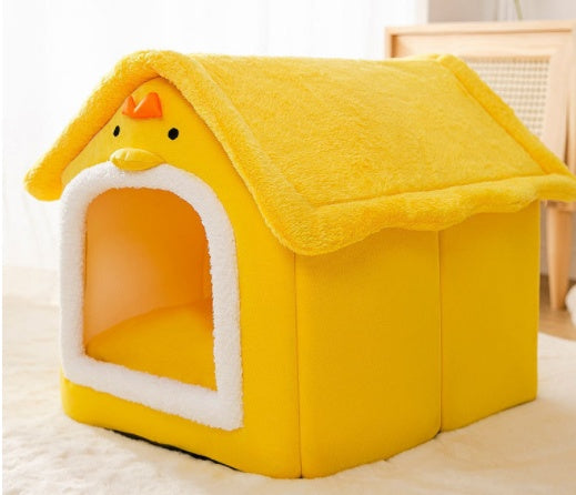Casa Plegable para Mascotas - Villa de Invierno Cálida Desmontable