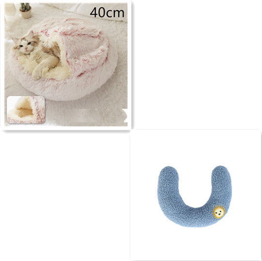 Cama 2 en 1 Redonda de Peluche