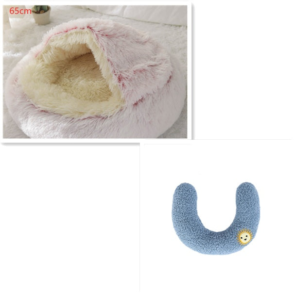 Cama 2 en 1 Redonda de Peluche