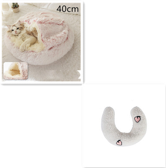 Cama 2 en 1 Redonda de Peluche