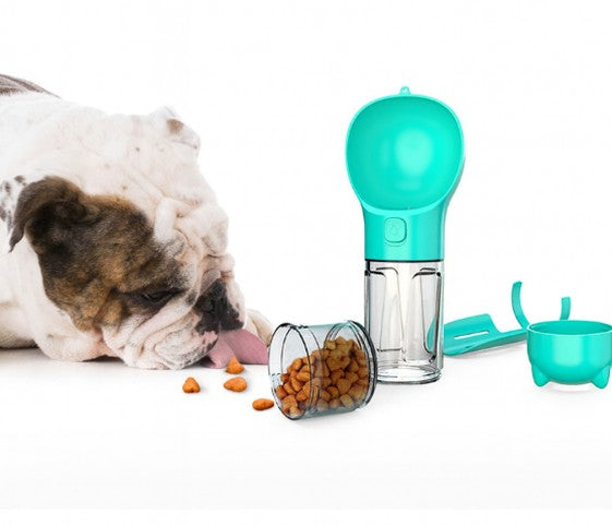 Botella de Agua 3 en 1 para Mascotas
