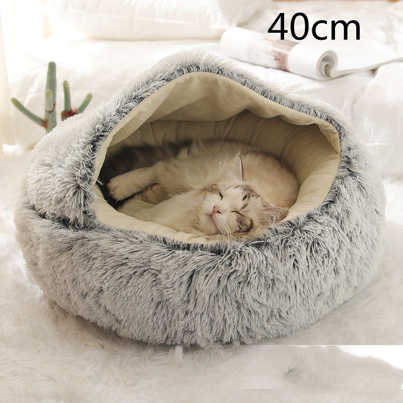 Cama 2 en 1 Redonda de Peluche