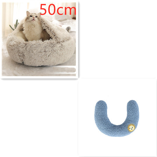 Cama 2 en 1 Redonda de Peluche