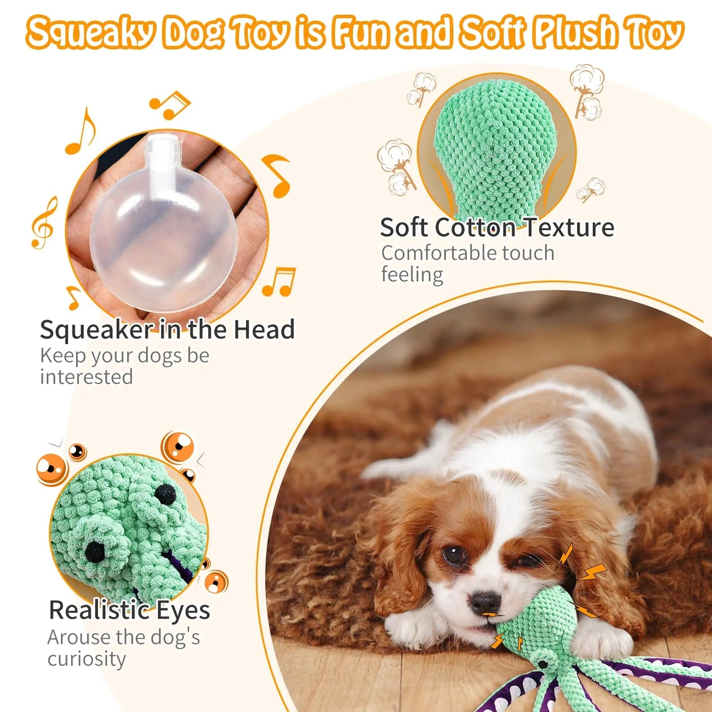 Juguete de Peluche Pulpo con Sonido