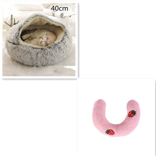 Cama 2 en 1 Redonda de Peluche