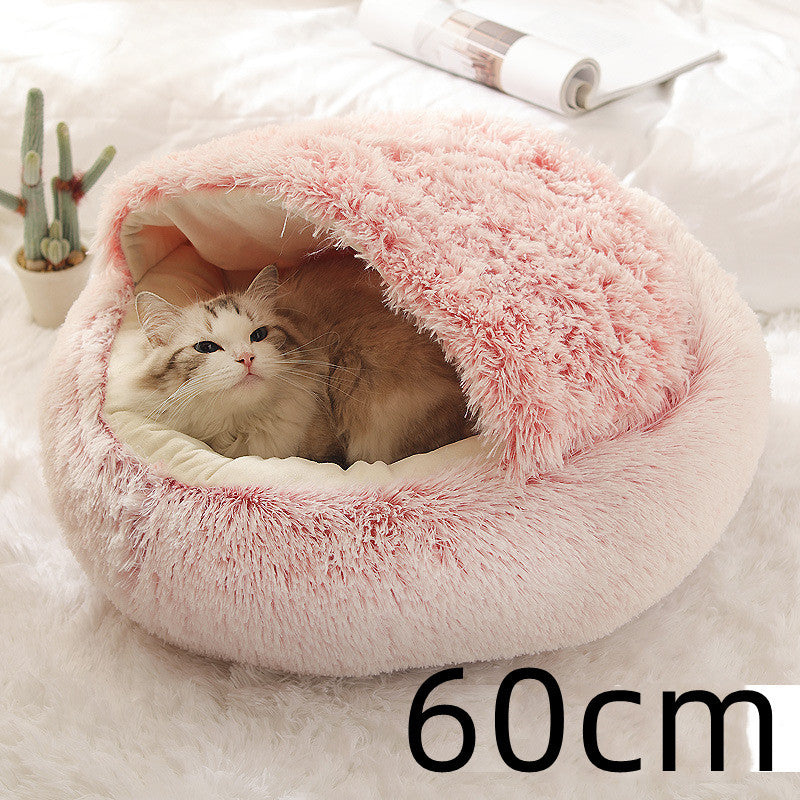 Cama 2 en 1 Redonda de Peluche