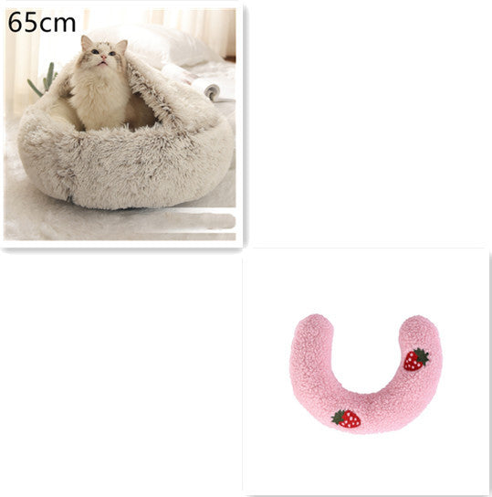 Cama 2 en 1 Redonda de Peluche
