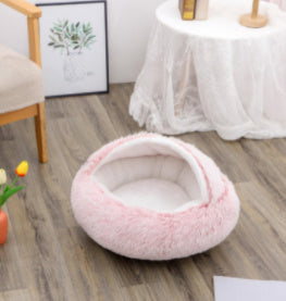 Cama 2 en 1 Redonda de Peluche
