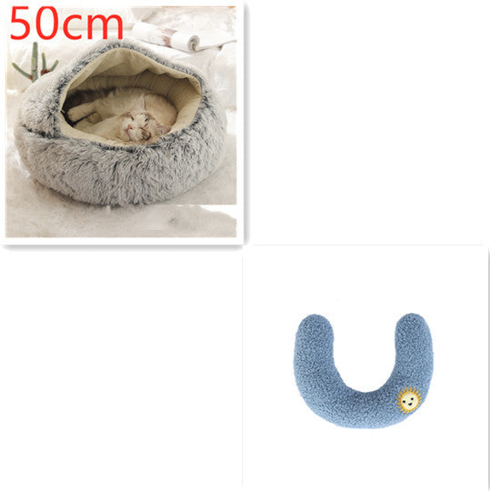 Cama 2 en 1 Redonda de Peluche